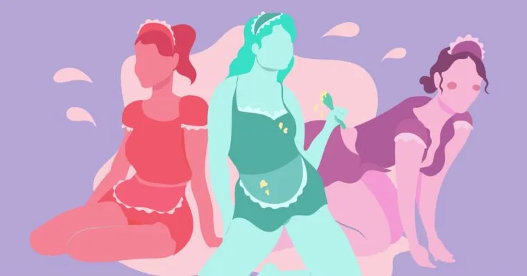 5 Эротических сцен в спальне в костюме горничной Фантазии в Костюме Горничной