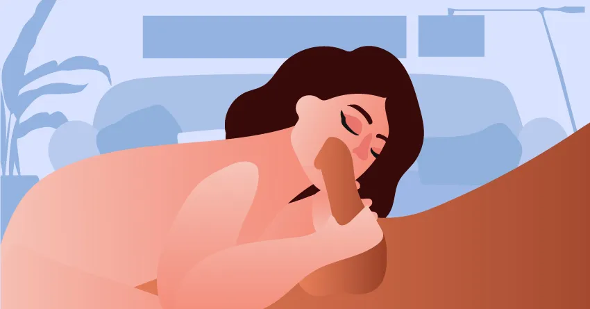 поглаживать ствол во время оргазма