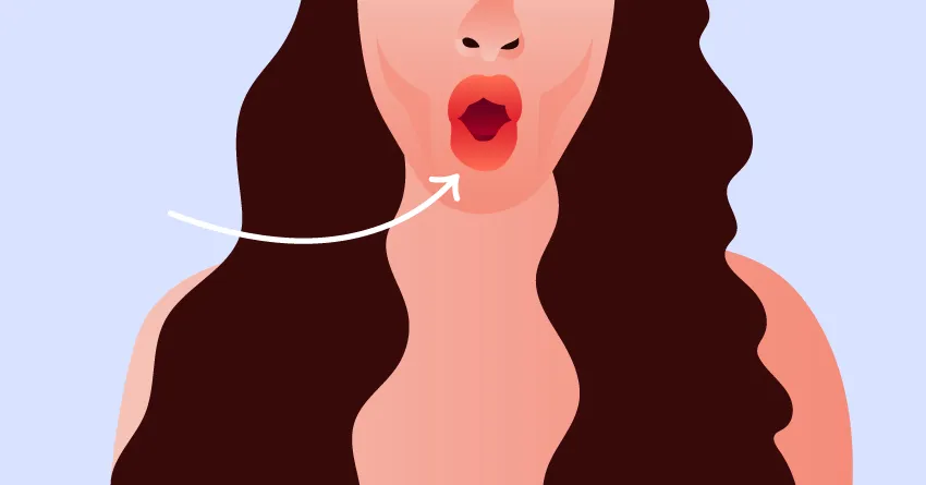 сложите рот буквой «О»